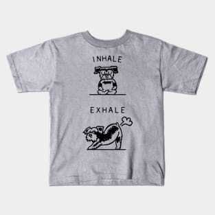 Inhale Exhale Schnauzer Kids T-Shirt